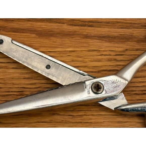 Vintage Wiss Scissors Set Of 3 - CB9 Pinking Shears SN7 Shears & Chrome Serrated - Picture 10 of 10